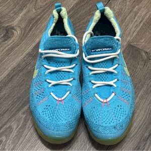 Nike Air Vapormax 2023 Flyknit Blue Citron Tint Mens Shoes DV1678-400 Size 10.5